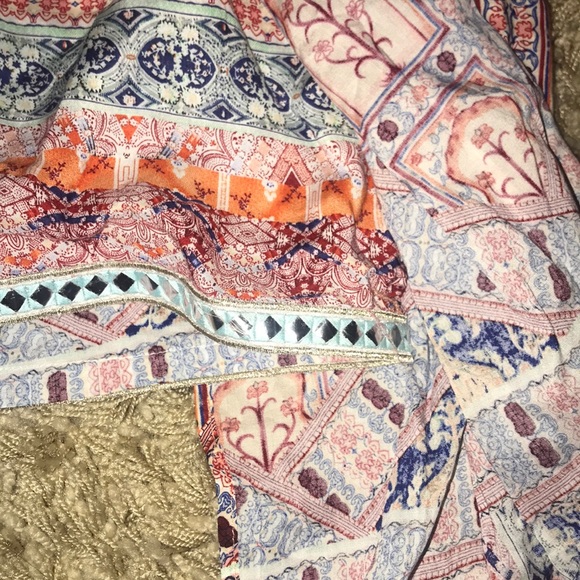 NWT LF Boho Maxi Mini Skirt Three Days Mixed Print - Picture 3 of 6